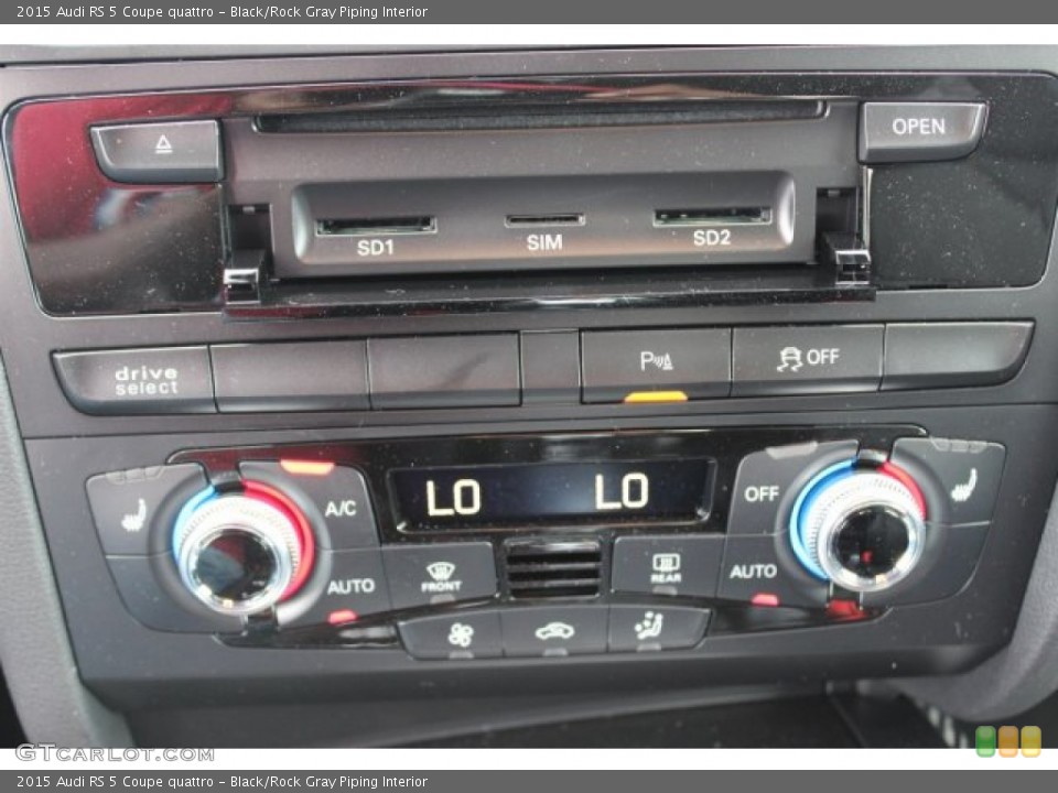 Black/Rock Gray Piping Interior Controls for the 2015 Audi RS 5 Coupe quattro #105494038