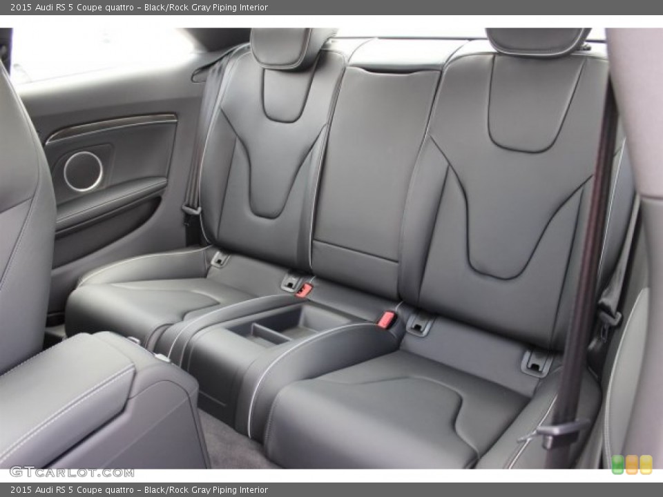 Black/Rock Gray Piping Interior Rear Seat for the 2015 Audi RS 5 Coupe quattro #105494419
