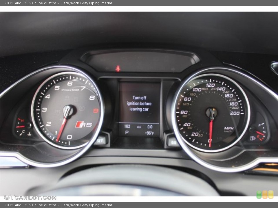 Black/Rock Gray Piping Interior Gauges for the 2015 Audi RS 5 Coupe quattro #105494497