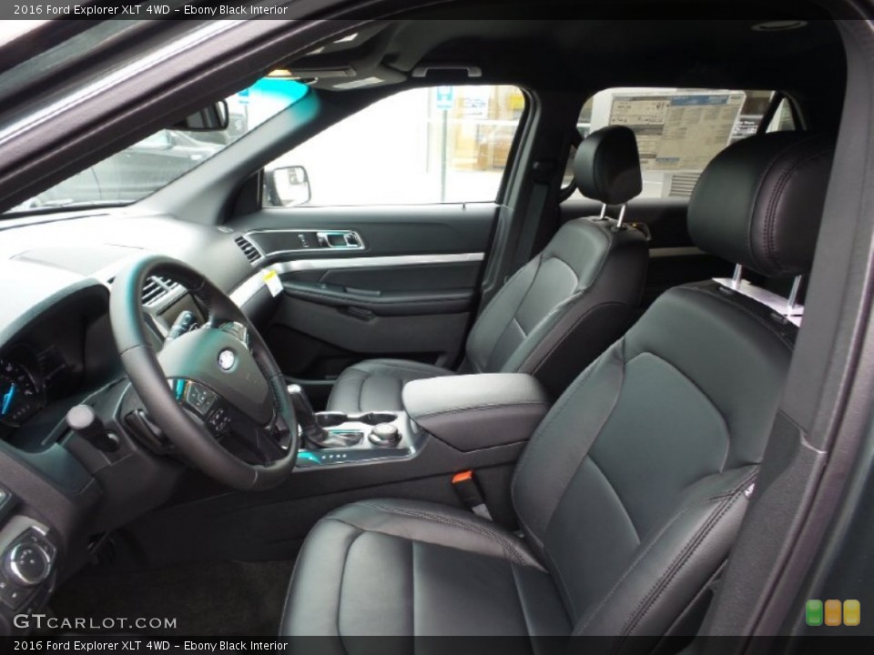 Ebony Black Interior Photo for the 2016 Ford Explorer XLT 4WD #105507541