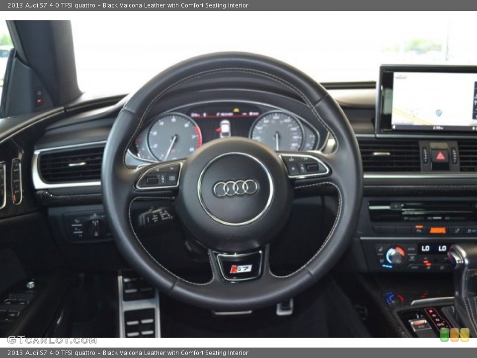 Black Valcona Leather with Comfort Seating Interior Steering Wheel for the 2013 Audi S7 4.0 TFSI quattro #105508826