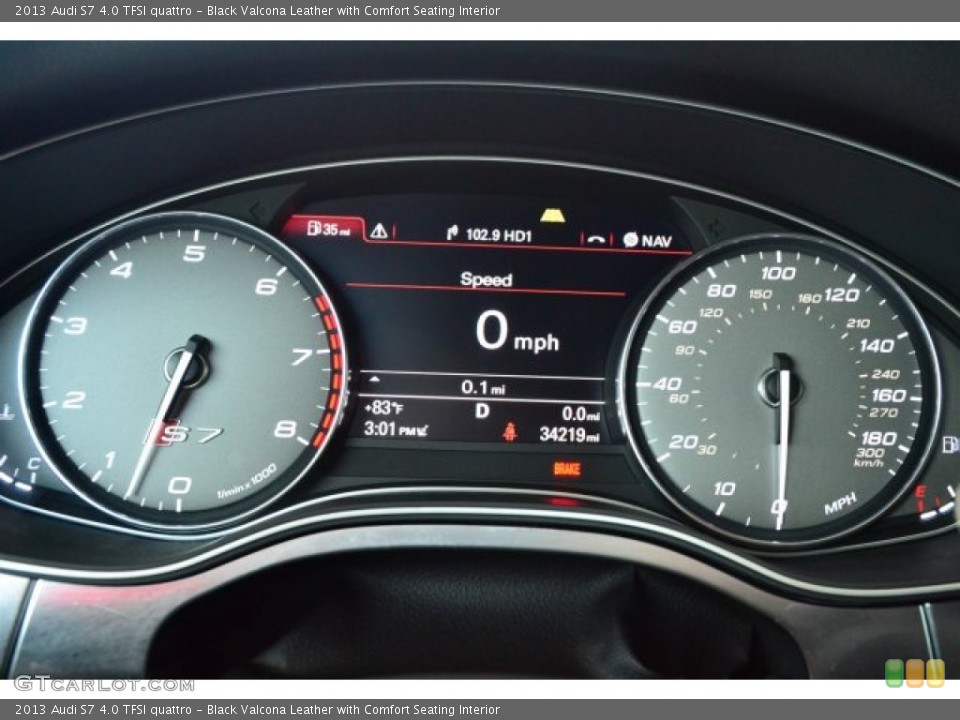 Black Valcona Leather with Comfort Seating Interior Gauges for the 2013 Audi S7 4.0 TFSI quattro #105508981