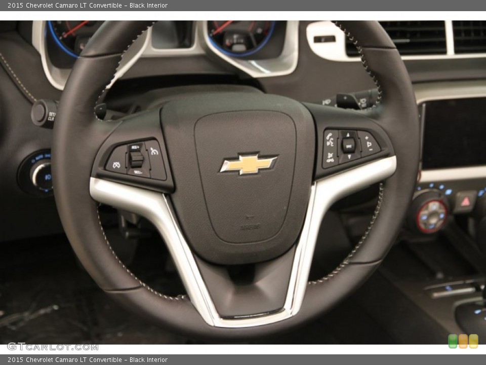 Black Interior Steering Wheel for the 2015 Chevrolet Camaro LT Convertible #105515420