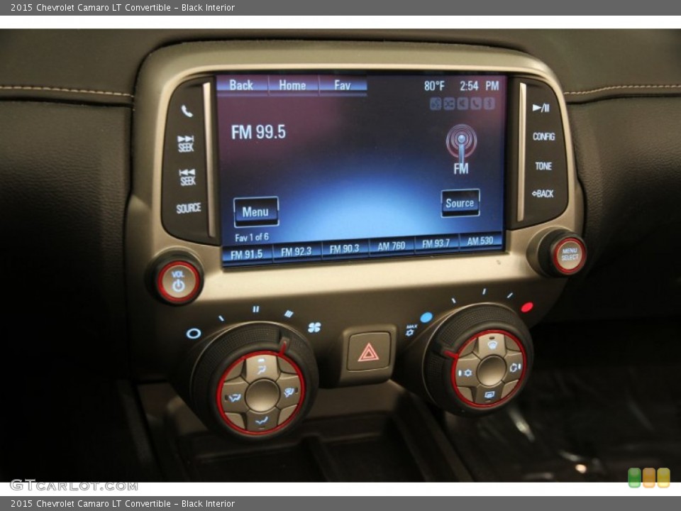 Black Interior Controls for the 2015 Chevrolet Camaro LT Convertible #105515465