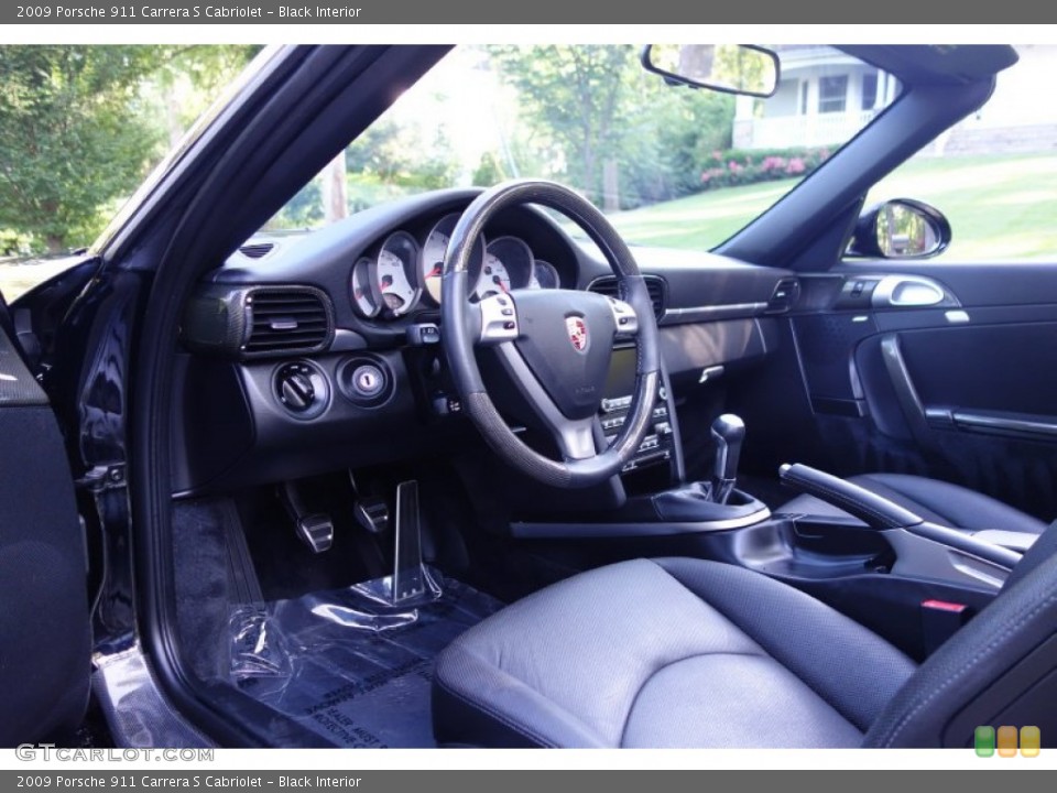 Black Interior Front Seat for the 2009 Porsche 911 Carrera S Cabriolet #105526970