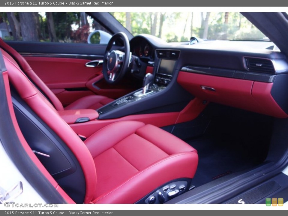 Black/Garnet Red Interior Dashboard for the 2015 Porsche 911 Turbo S Coupe #105527396