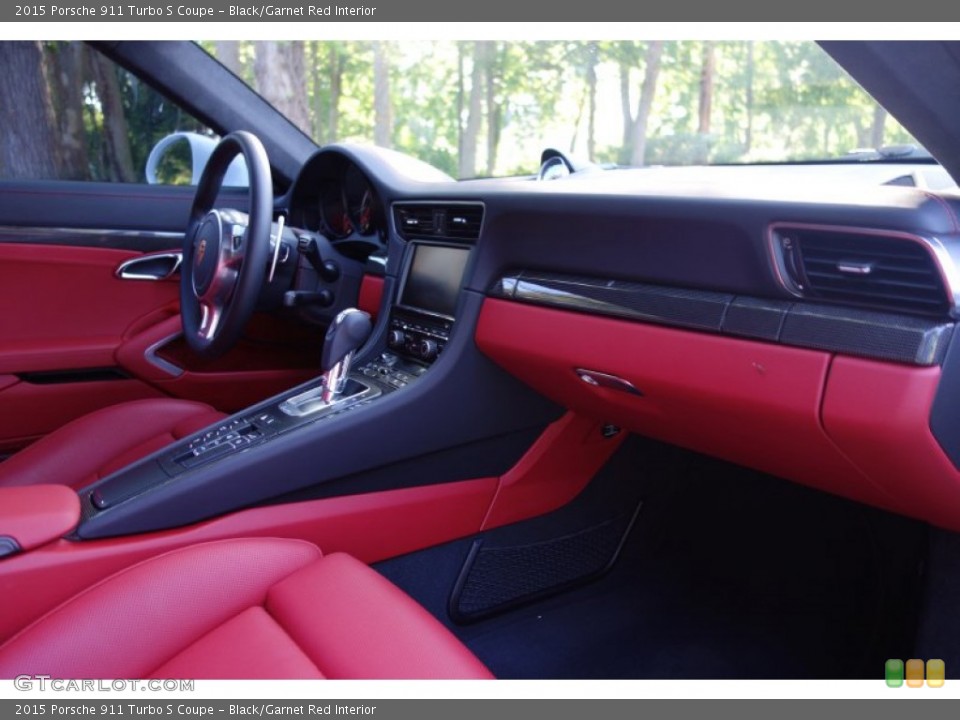 Black/Garnet Red Interior Dashboard for the 2015 Porsche 911 Turbo S Coupe #105527432