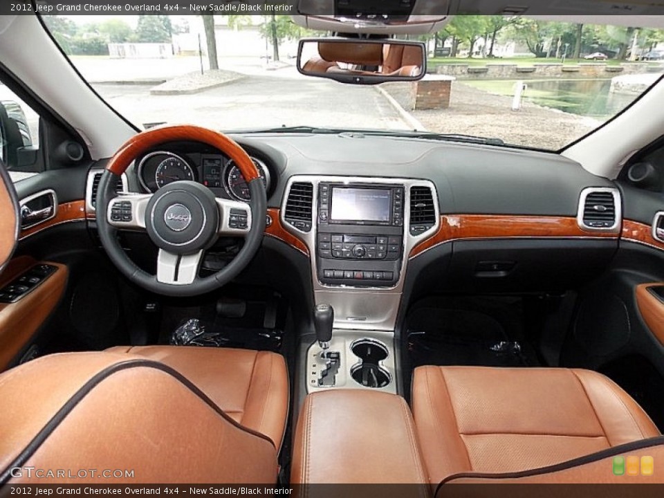 New Saddle/Black Interior Dashboard for the 2012 Jeep Grand Cherokee Overland 4x4 #105530627