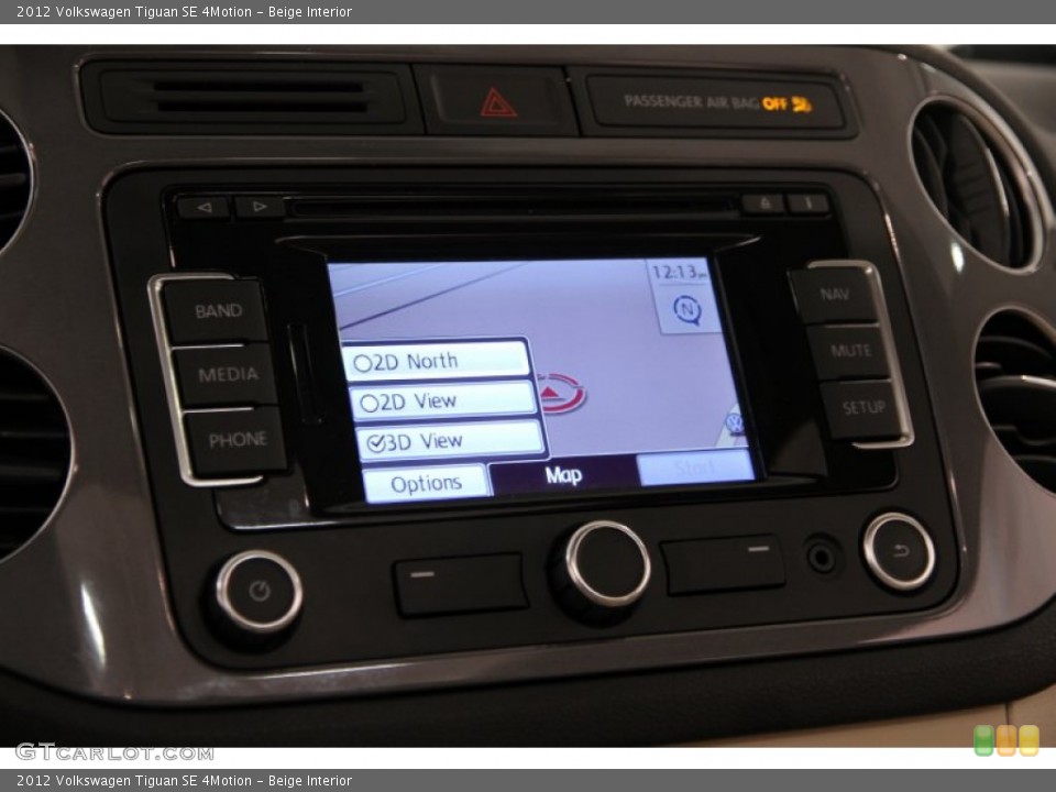 Beige Interior Controls for the 2012 Volkswagen Tiguan SE 4Motion #105534269