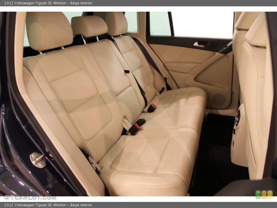 Beige Interior Rear Seat for the 2012 Volkswagen Tiguan SE 4Motion #105534350