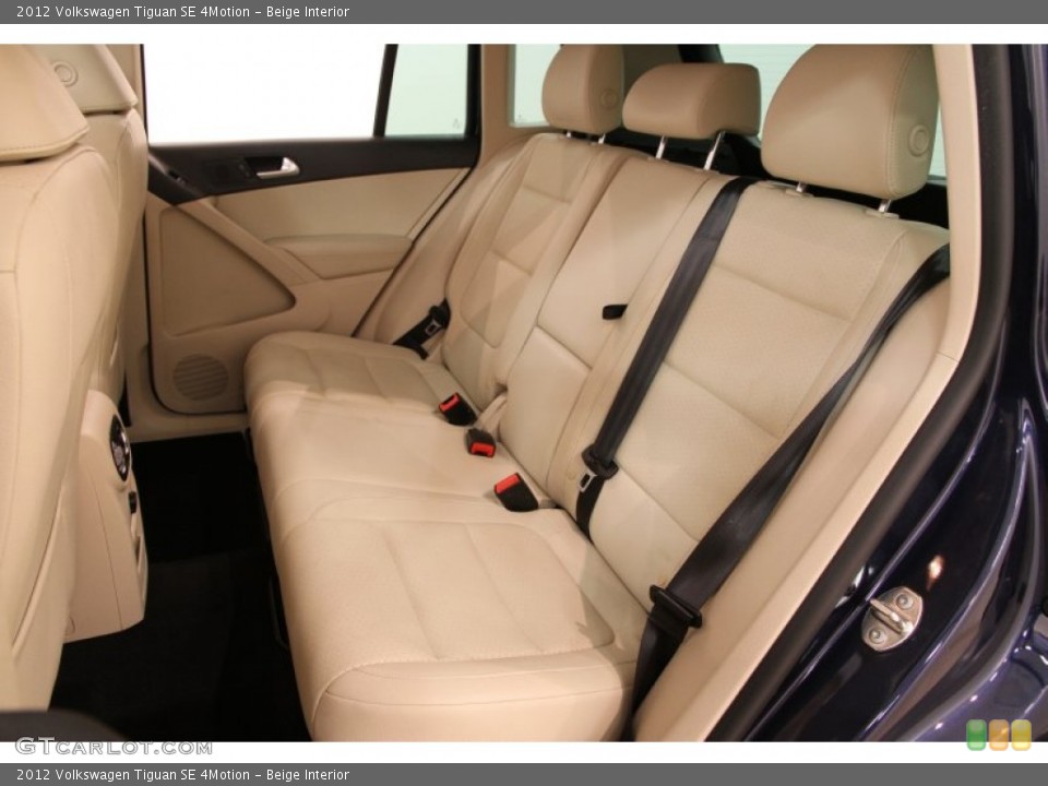 Beige Interior Rear Seat for the 2012 Volkswagen Tiguan SE 4Motion #105534356