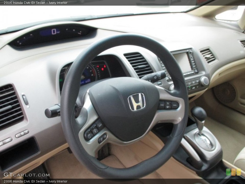 Ivory Interior Steering Wheel for the 2006 Honda Civic EX Sedan #105537585