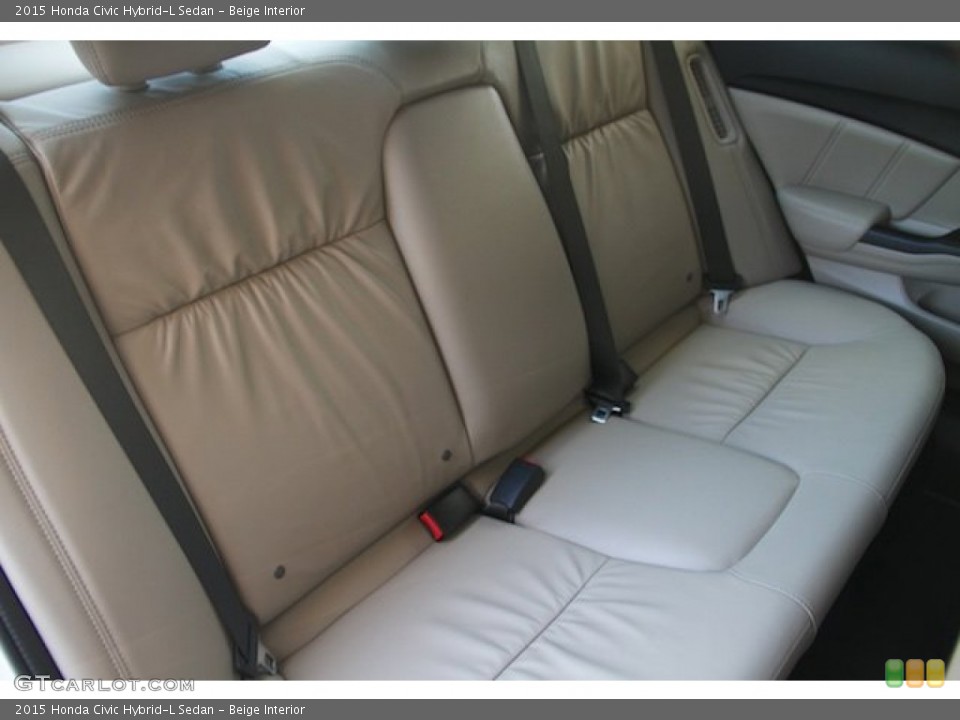 Beige Interior Rear Seat for the 2015 Honda Civic Hybrid-L Sedan #105544830