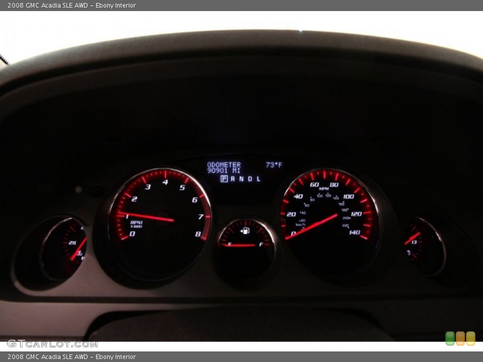 Ebony Interior Gauges for the 2008 GMC Acadia SLE AWD #105548004