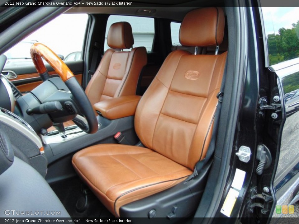 New Saddle/Black Interior Front Seat for the 2012 Jeep Grand Cherokee Overland 4x4 #105554031