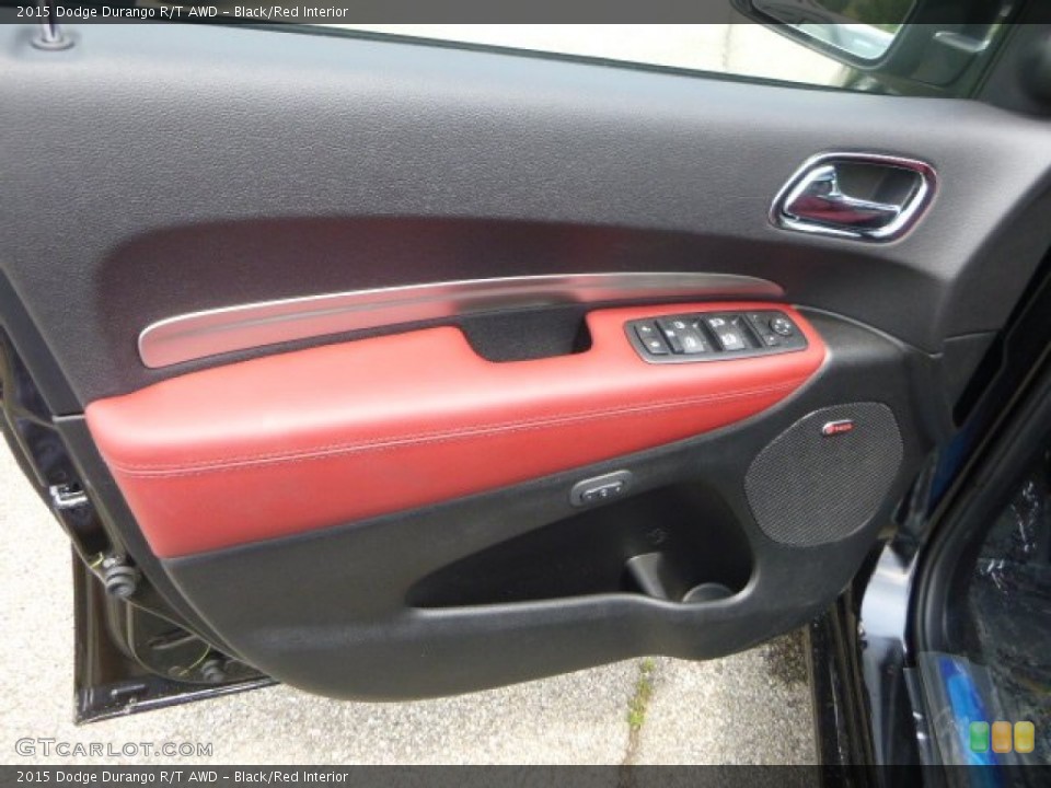 Black/Red Interior Door Panel for the 2015 Dodge Durango R/T AWD #105558222