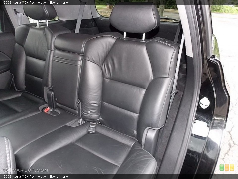 Ebony Interior Rear Seat for the 2008 Acura MDX Technology #105560996