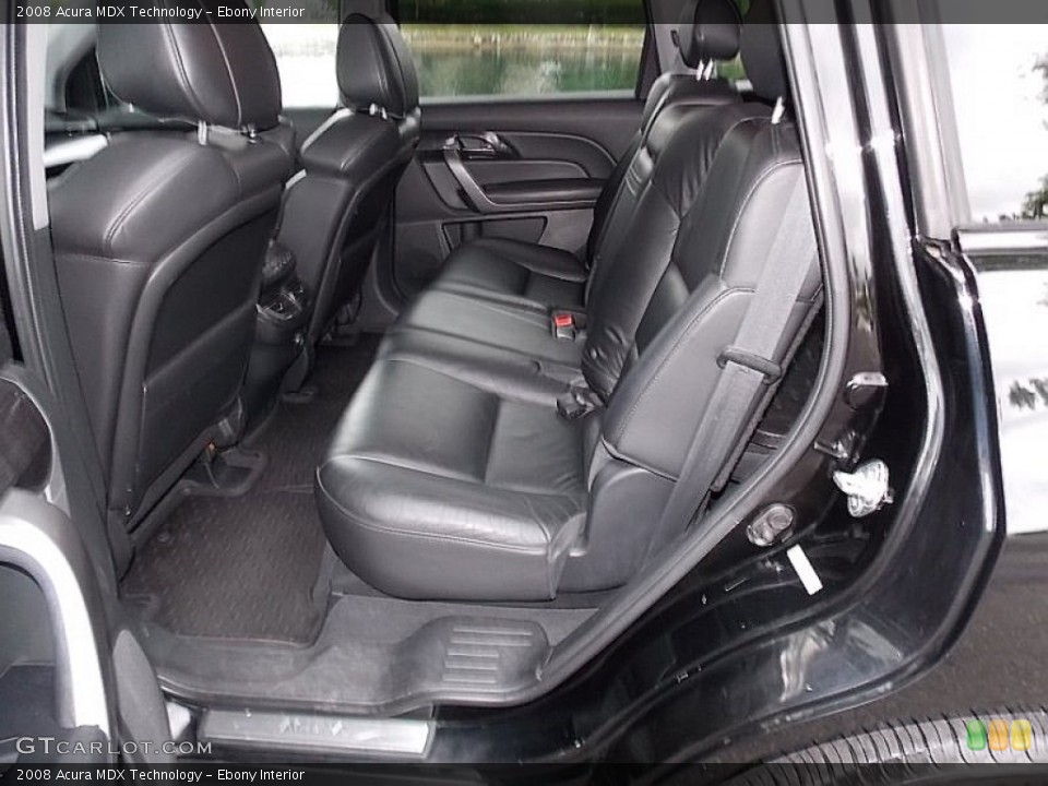 Ebony Interior Rear Seat for the 2008 Acura MDX Technology #105561018