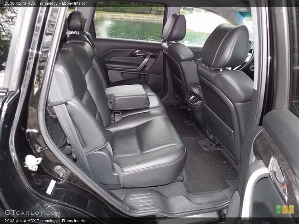 Ebony Interior Rear Seat for the 2008 Acura MDX Technology #105561174