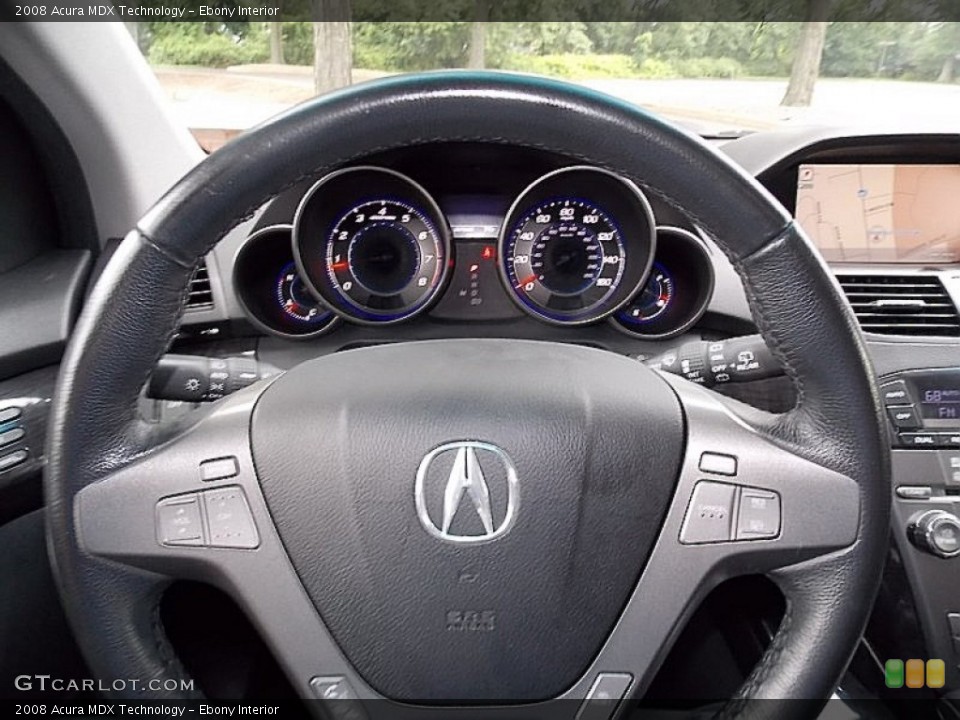 Ebony Interior Steering Wheel for the 2008 Acura MDX Technology #105561252