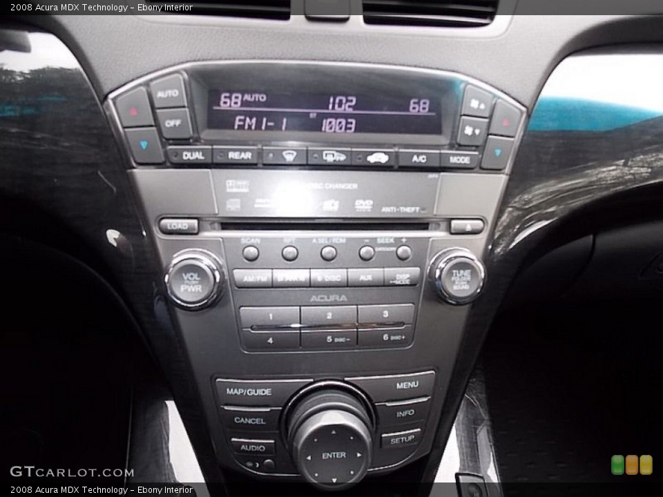 Ebony Interior Controls for the 2008 Acura MDX Technology #105561312