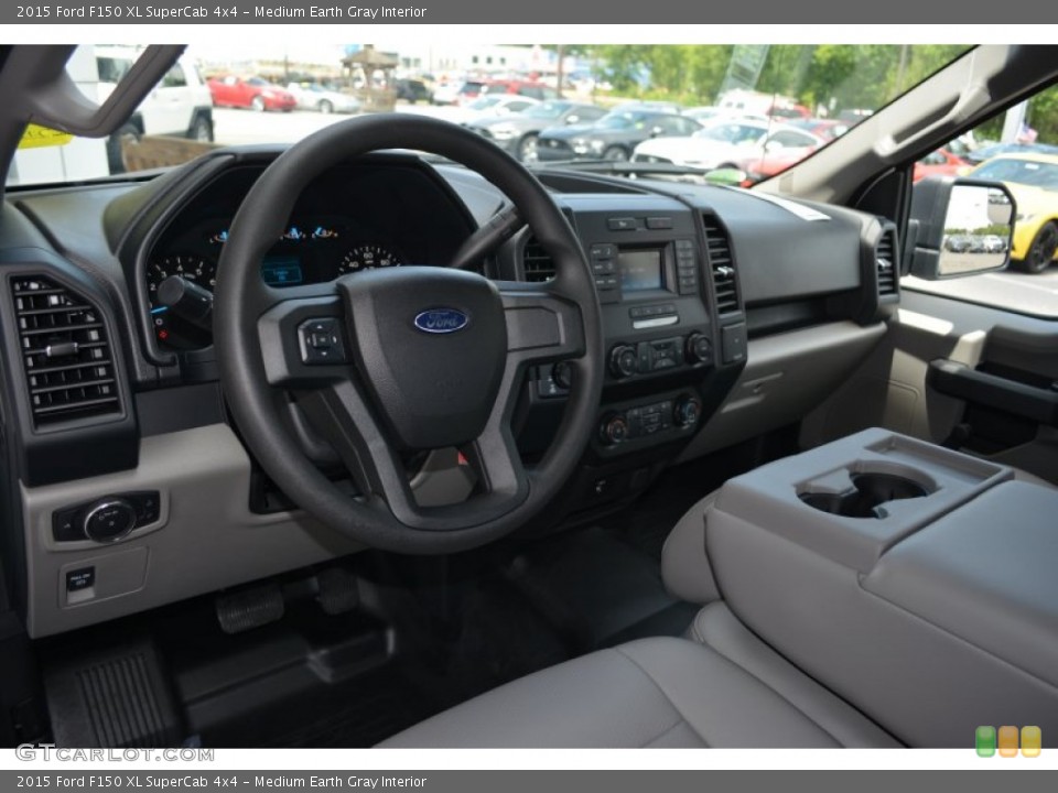 Medium Earth Gray Interior Dashboard for the 2015 Ford F150 XL SuperCab 4x4 #105562344