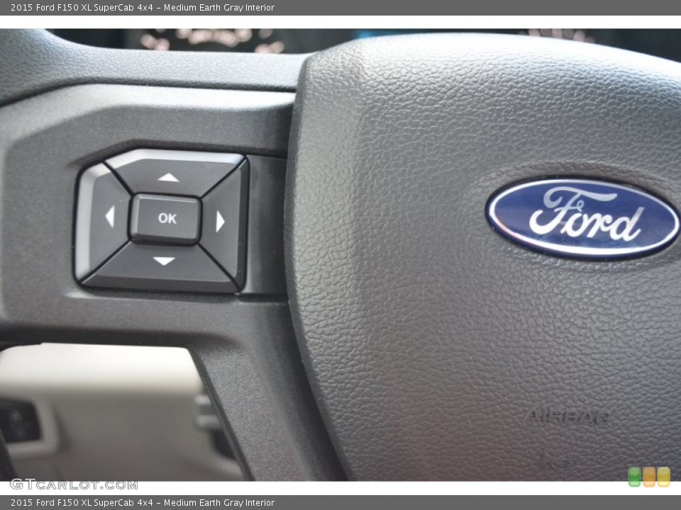 Medium Earth Gray Interior Controls for the 2015 Ford F150 XL SuperCab 4x4 #105562431