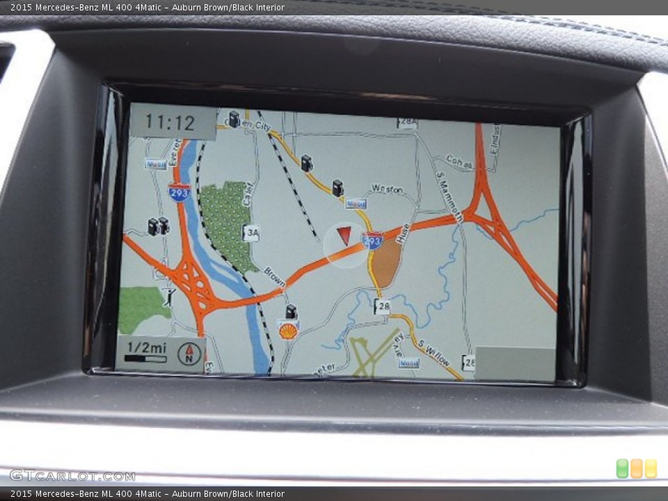 Auburn Brown/Black Interior Navigation for the 2015 Mercedes-Benz ML 400 4Matic #105564228