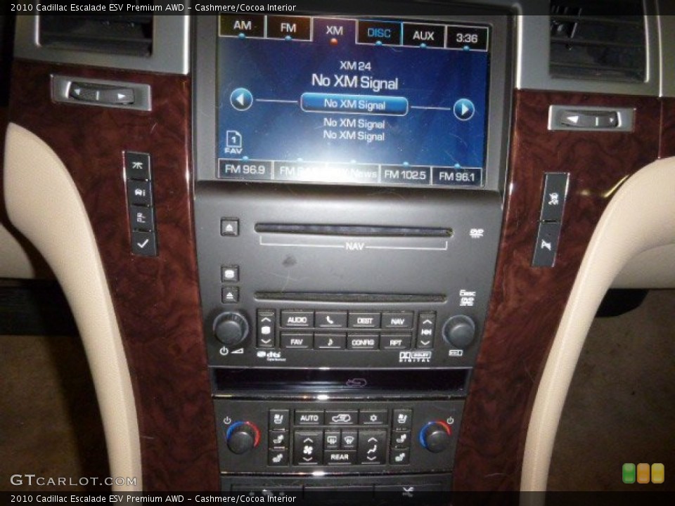 Cashmere/Cocoa Interior Controls for the 2010 Cadillac Escalade ESV Premium AWD #105566517