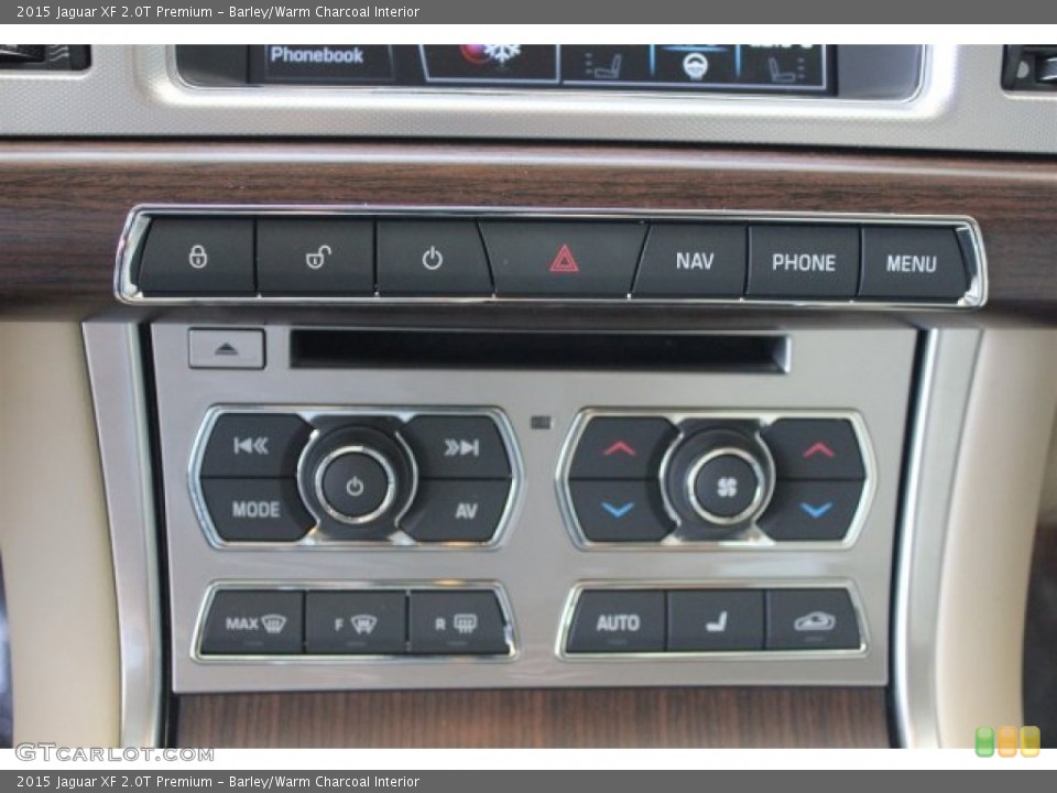 Barley/Warm Charcoal Interior Controls for the 2015 Jaguar XF 2.0T Premium #105577761