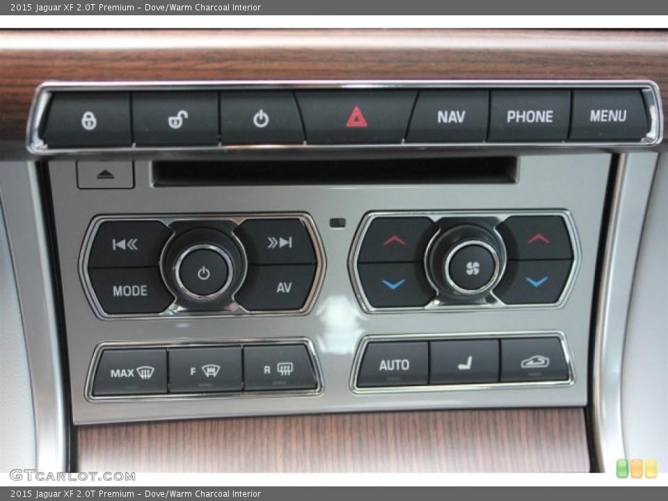 Dove/Warm Charcoal Interior Controls for the 2015 Jaguar XF 2.0T Premium #105578412