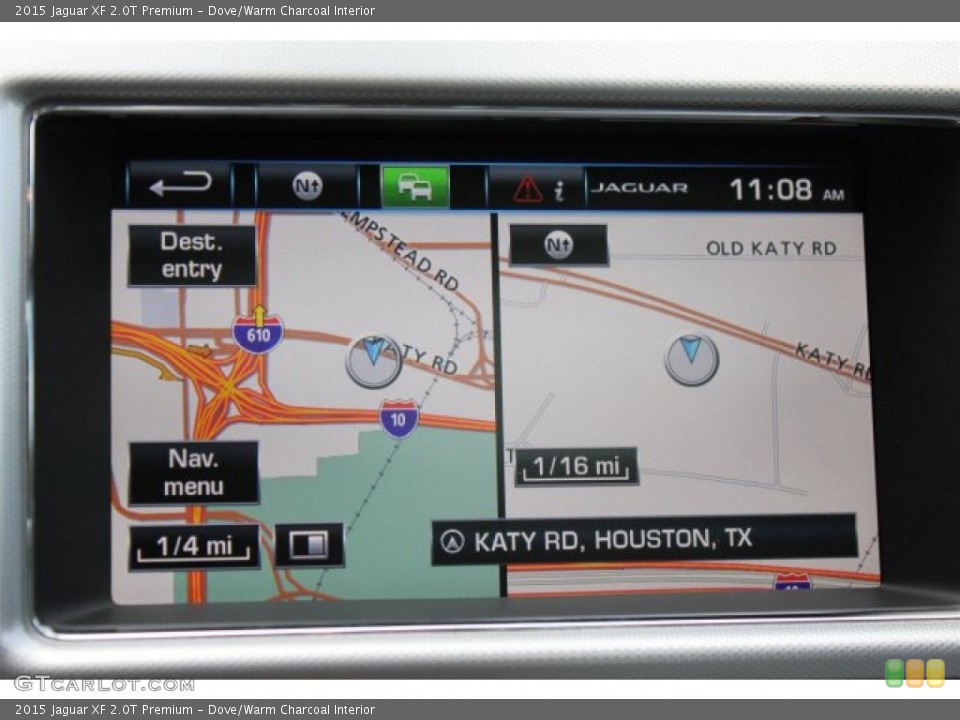 Dove/Warm Charcoal Interior Navigation for the 2015 Jaguar XF 2.0T Premium #105578466