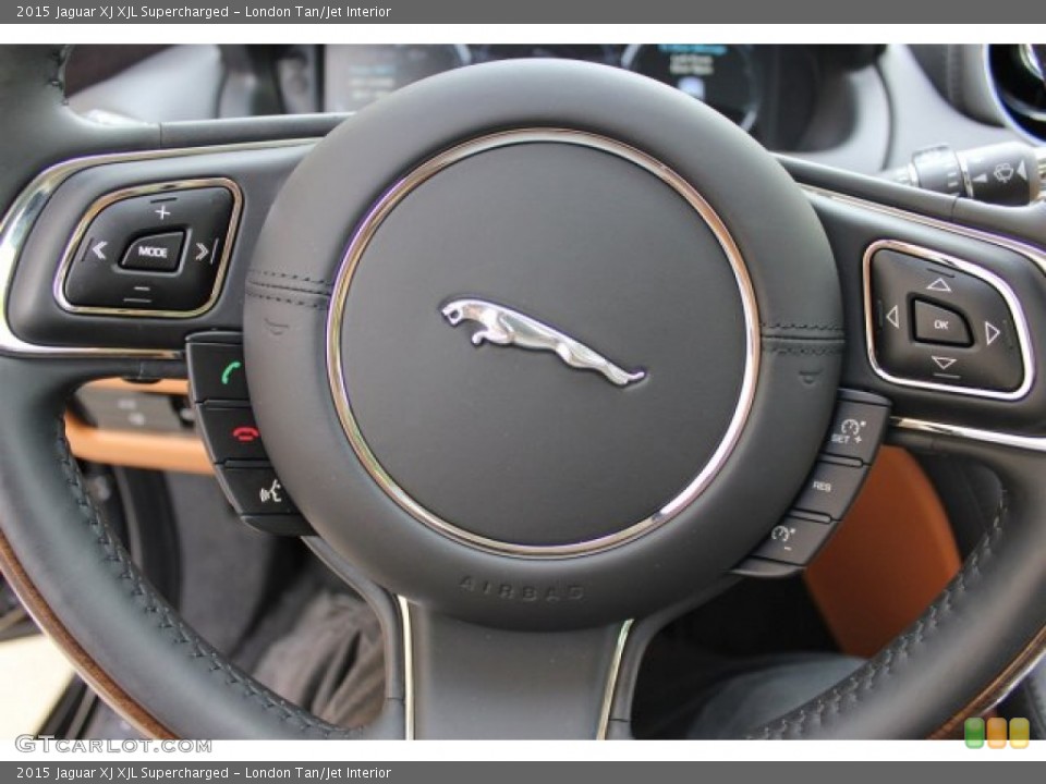 London Tan/Jet Interior Steering Wheel for the 2015 Jaguar XJ XJL Supercharged #105580686