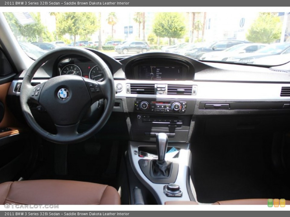 Saddle Brown Dakota Leather Interior Dashboard for the 2011 BMW 3 Series 328i Sedan #105592449
