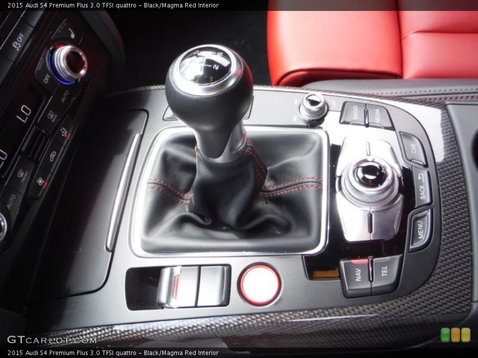 Black/Magma Red Interior Transmission for the 2015 Audi S4 Premium Plus 3.0 TFSI quattro #105596301