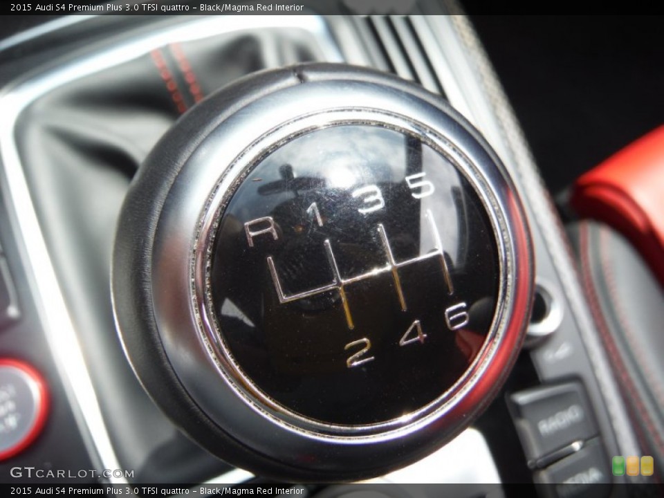 Black/Magma Red Interior Transmission for the 2015 Audi S4 Premium Plus 3.0 TFSI quattro #105596328