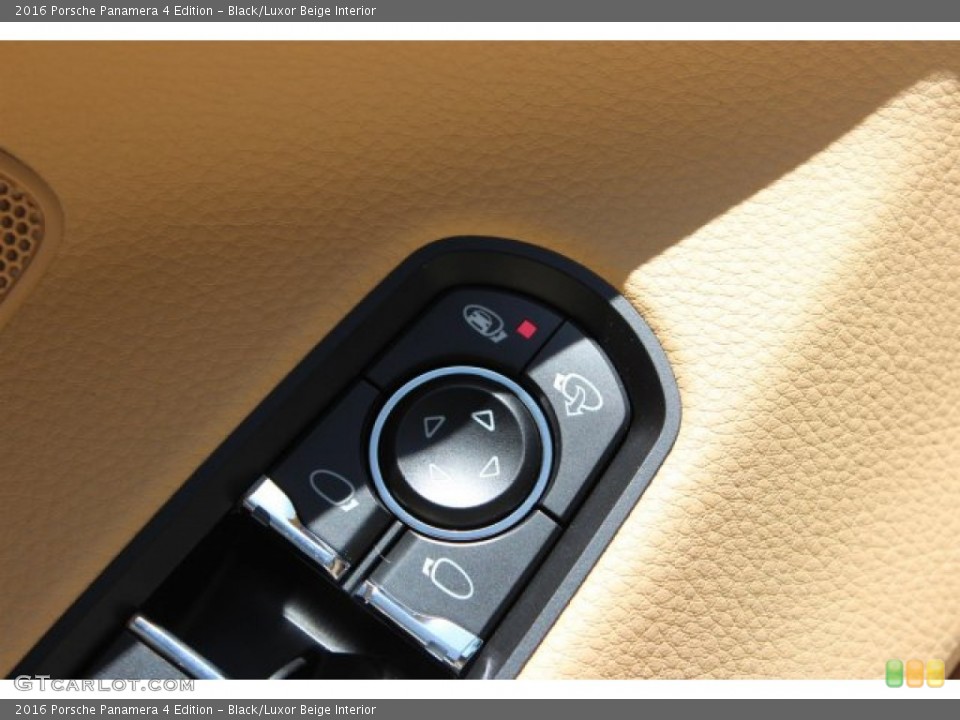 Black/Luxor Beige Interior Controls for the 2016 Porsche Panamera 4 Edition #105600567