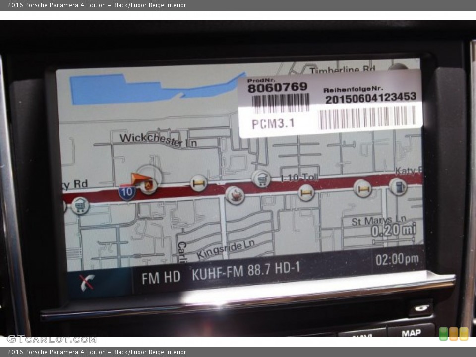 Black/Luxor Beige Interior Navigation for the 2016 Porsche Panamera 4 Edition #105600735