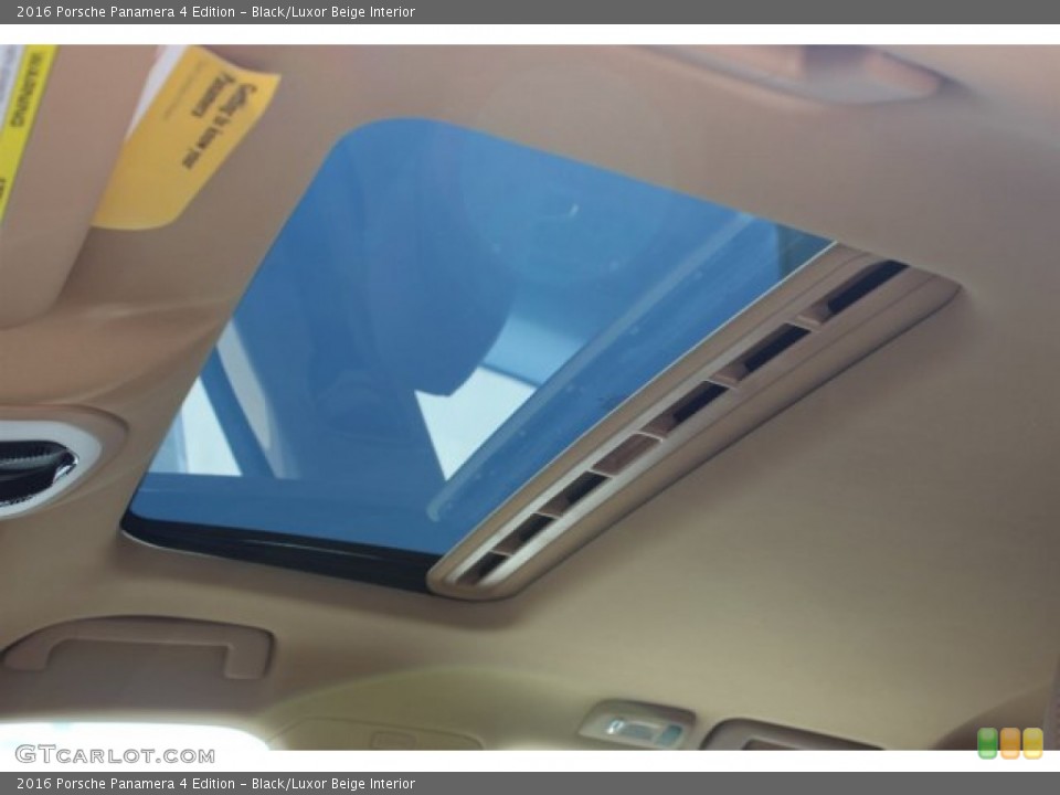 Black/Luxor Beige Interior Sunroof for the 2016 Porsche Panamera 4 Edition #105600858