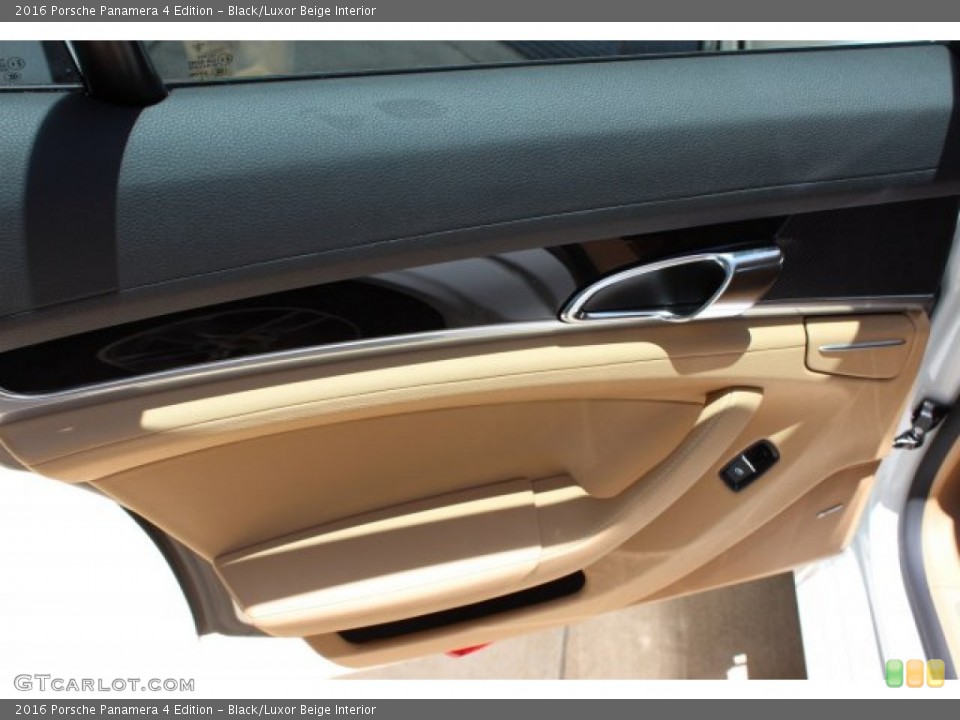 Black/Luxor Beige Interior Door Panel for the 2016 Porsche Panamera 4 Edition #105600876