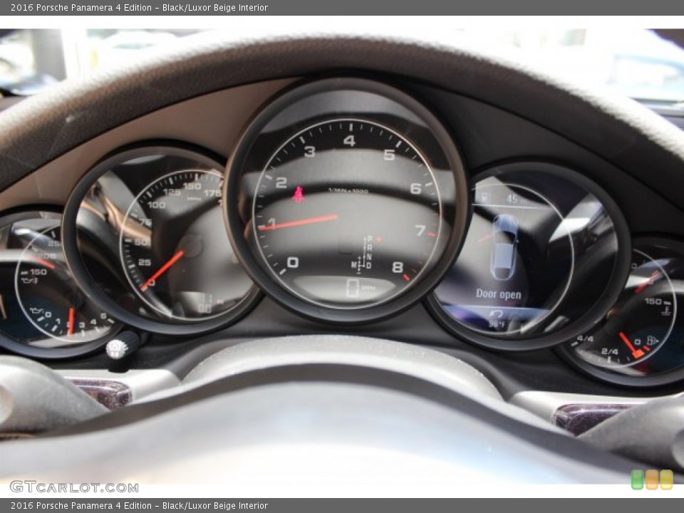 Black/Luxor Beige Interior Gauges for the 2016 Porsche Panamera 4 Edition #105601017
