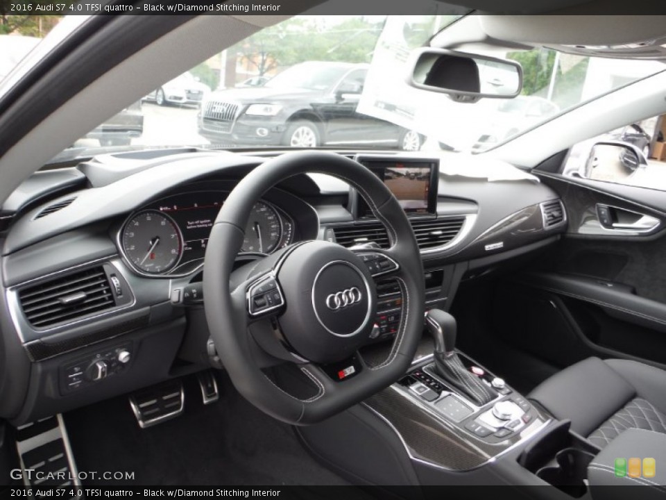 Black w/Diamond Stitching Interior Dashboard for the 2016 Audi S7 4.0 TFSI quattro #105601539