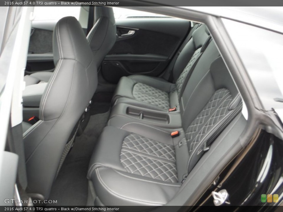 Black w/Diamond Stitching Interior Rear Seat for the 2016 Audi S7 4.0 TFSI quattro #105601752