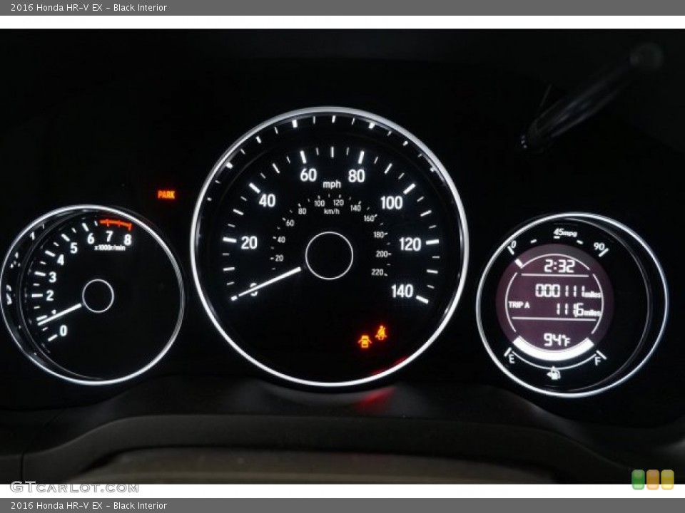 Black Interior Gauges for the 2016 Honda HR-V EX #105601764