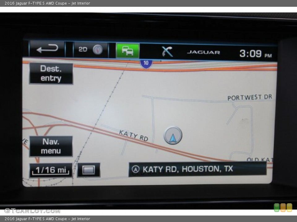 Jet Interior Navigation for the 2016 Jaguar F-TYPE S AWD Coupe #105607815