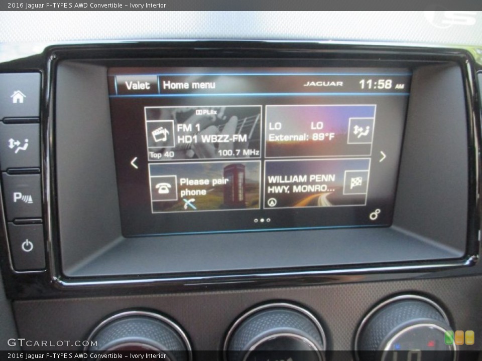 Ivory Interior Controls for the 2016 Jaguar F-TYPE S AWD Convertible #105618955