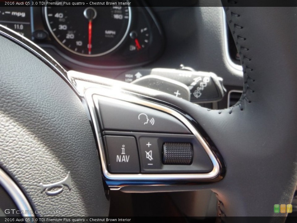 Chestnut Brown Interior Controls for the 2016 Audi Q5 3.0 TDI Premium Plus quattro #105621082