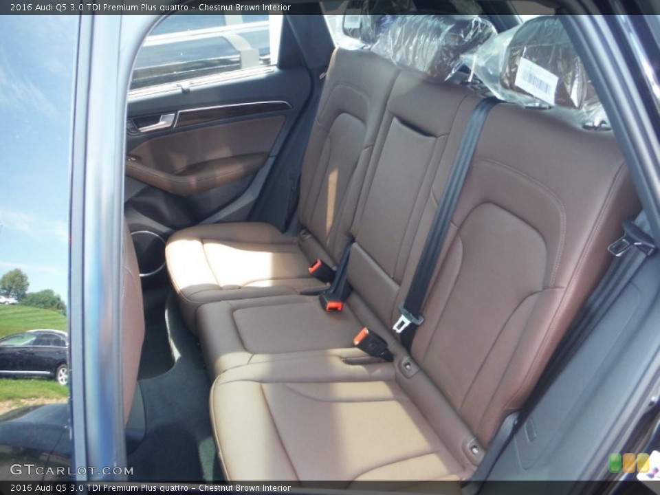 Chestnut Brown Interior Rear Seat for the 2016 Audi Q5 3.0 TDI Premium Plus quattro #105621106