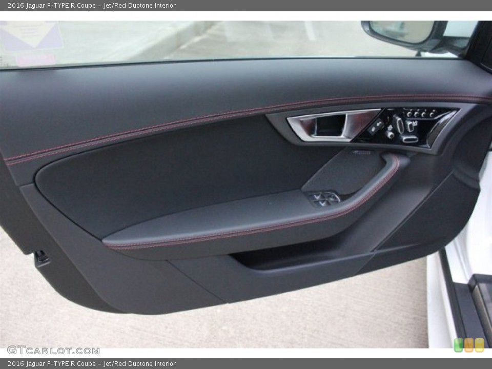 Jet/Red Duotone Interior Door Panel for the 2016 Jaguar F-TYPE R Coupe #105622123