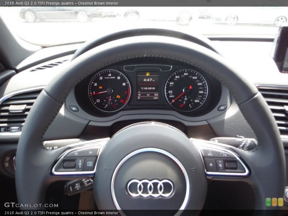 Chestnut Brown Interior Steering Wheel for the 2016 Audi Q3 2.0 TSFI Prestige quattro #105622166